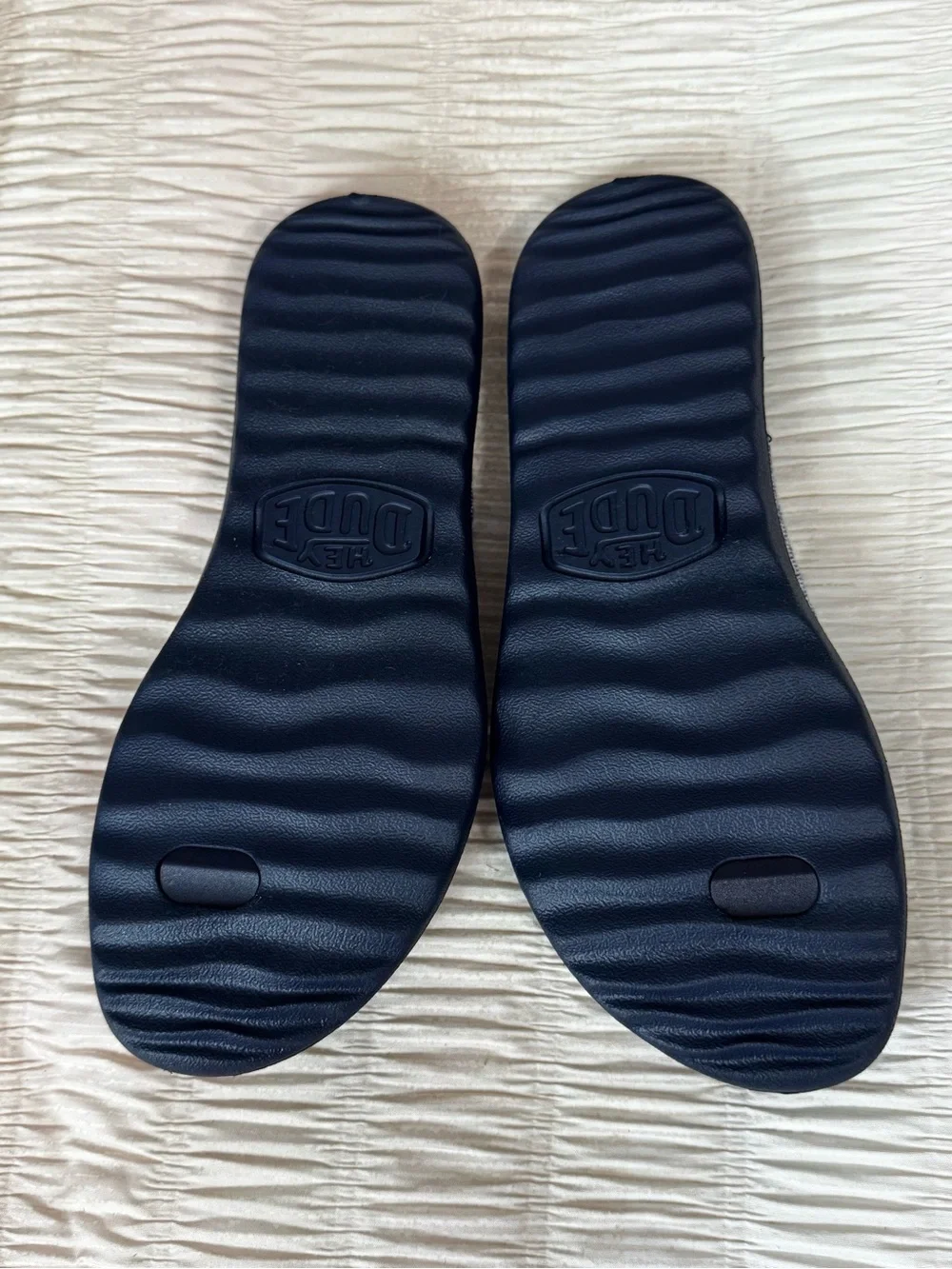 Hey Dude Women’s Navy with White Stars on the Strap.